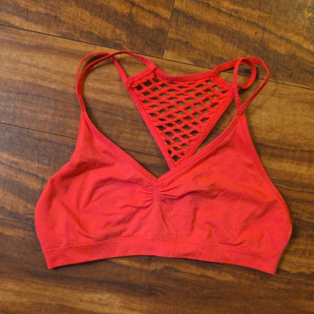 Victoria's Secret Orange Mesh Back Bandeau